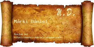 Márki Dániel névjegykártya